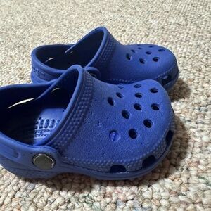 CROCS Kids Navy Blue Classic Clogs